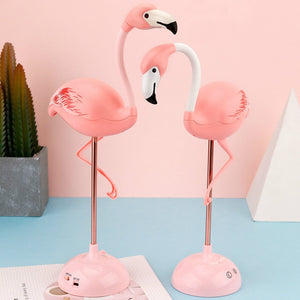 LED Flamingo Night Light Touch Reading Table Lamp for Children USB Charging Living Room Bedroom Decorative Light Lighting