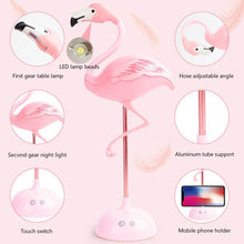 Load image into Gallery viewer, LED Flamingo Night Light Touch Reading Table Lamp for Children USB Charging Living Room Bedroom Decorative Light Lighting