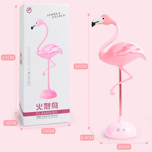 LED Flamingo Night Light Touch Reading Table Lamp for Children USB Charging Living Room Bedroom Decorative Light Lighting