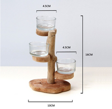 Charger l&#39;image dans la galerie, Wooden Candle Holder